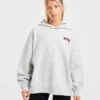 Varsity Minimal Logo Oversized stickad hoodie