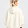 Varsity Minimal Logo Oversized stickad hoodie