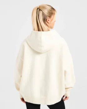 Varsity Minimal Logo Oversized stickad hoodie