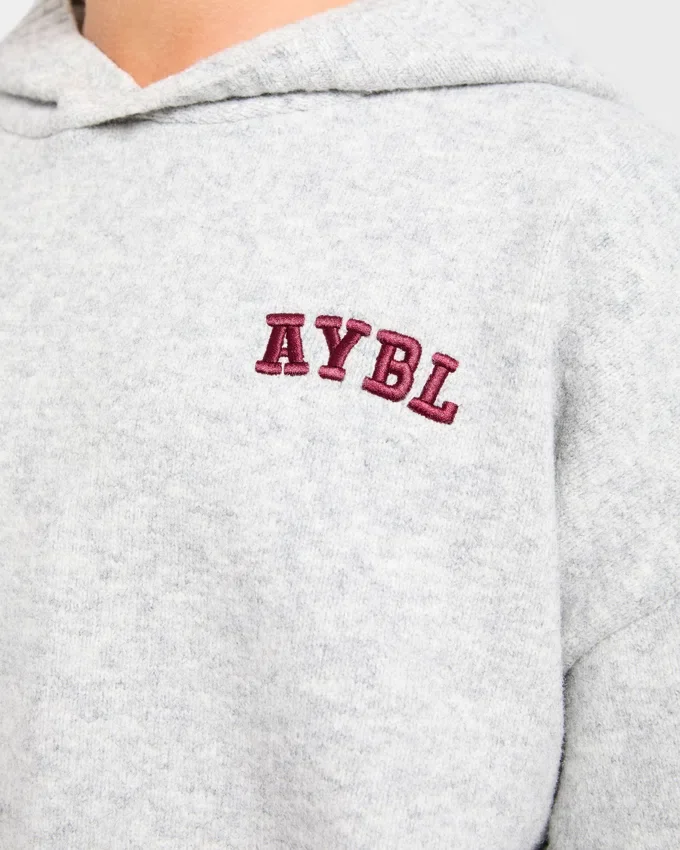 Varsity Minimal Logo Oversized stickad hoodie