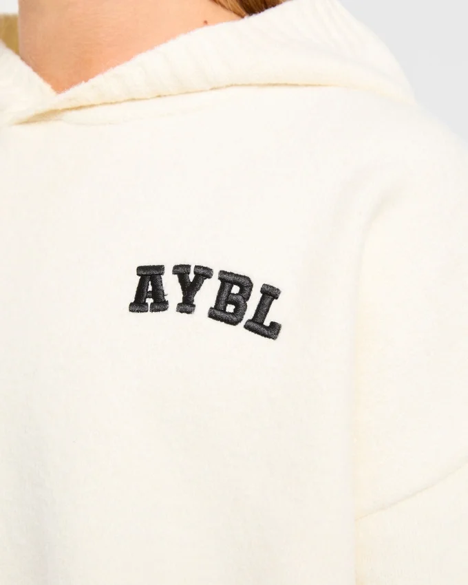 Varsity Minimal Logo Oversized stickad hoodie