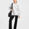Varsity Minimal Logo Oversized stickad hoodie