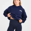 Varsity Minimal Logo Oversized stickad hoodie
