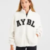 Varsity Oversized fleecejacka med dragkedja