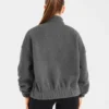 Varsity Oversized fleecejacka med dragkedja