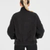 Varsity Oversized fleecejacka med dragkedja