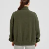 Varsity Oversized fleecejacka med dragkedja