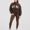 Varsity Oversized fleecejacka med dragkedja