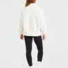 Varsity Oversized fleecejacka med dragkedja