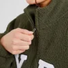 Varsity Oversized fleecejacka med dragkedja