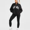 Varsity Oversized fleecejacka med dragkedja