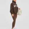 Varsity Oversized fleecejacka med dragkedja