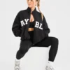 Varsity Oversized fleecejacka med dragkedja