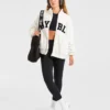 Varsity Oversized fleecejacka med dragkedja