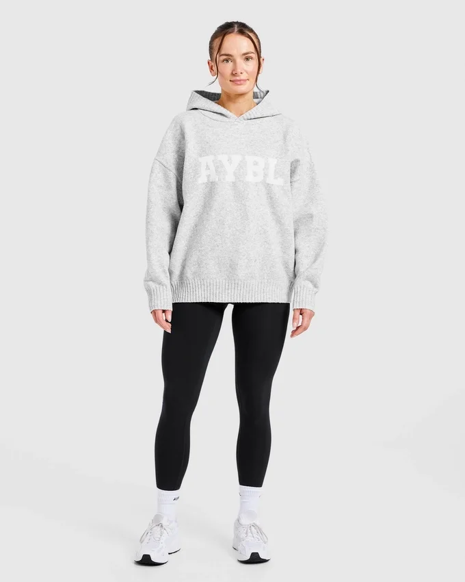 Varsity-tröja i överstorlek med huva
