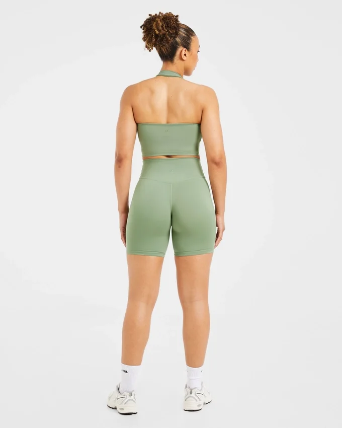 Staple halterneck-crop-top