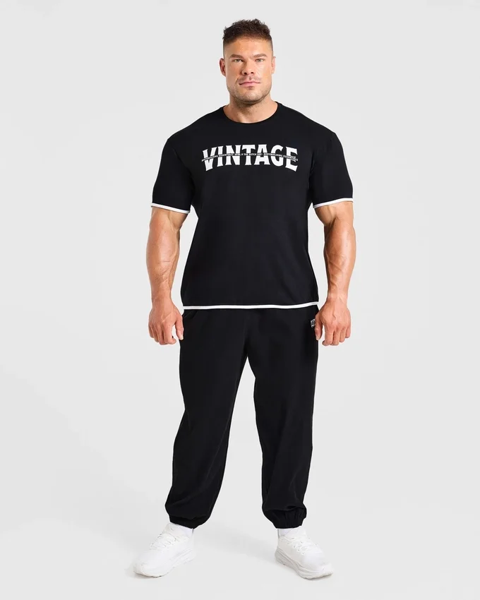Wesley Vissers x Oversized ribbade mjukisbyxor