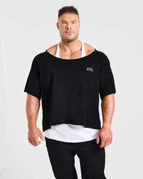 Wesley Vissers x Old School T-shirt med vid halsringning