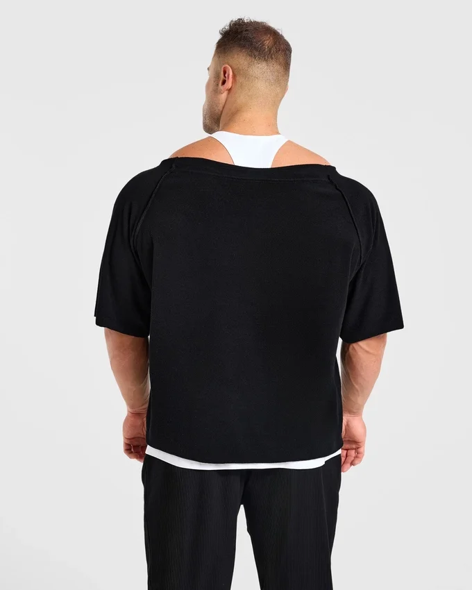 Wesley Vissers x Old School T-shirt med vid halsringning