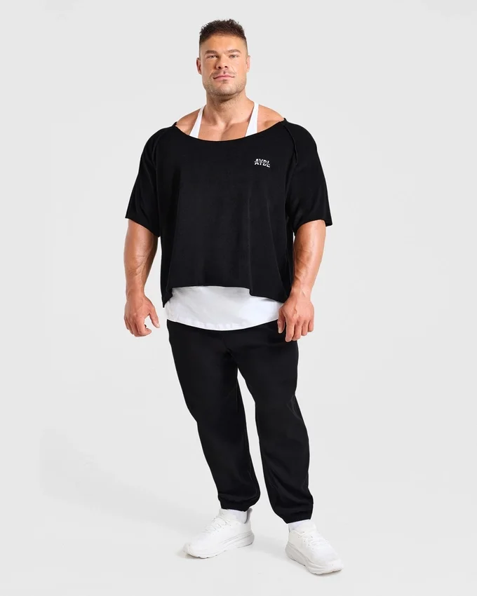 Wesley Vissers x Old School T-shirt med vid halsringning