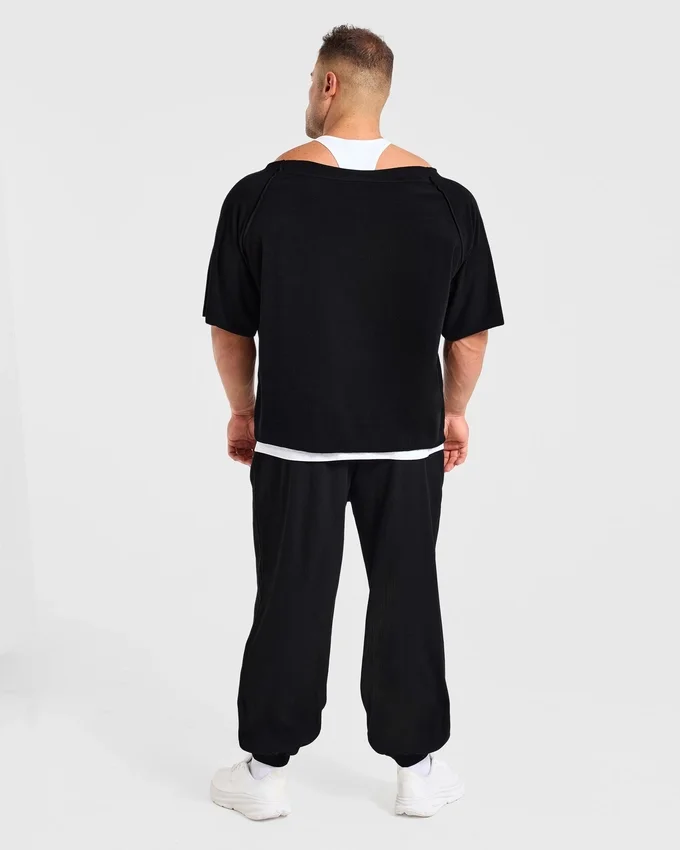 Wesley Vissers x Old School T-shirt med vid halsringning