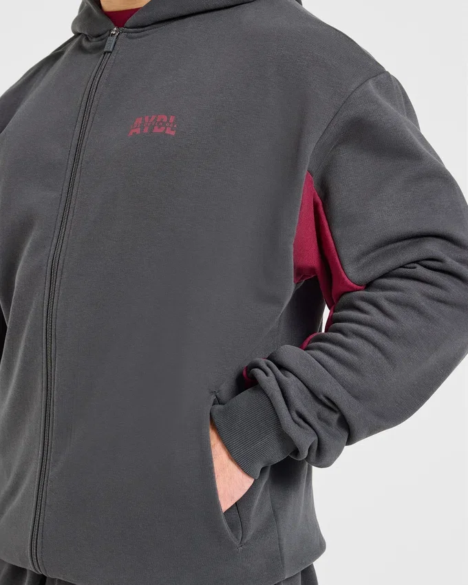 Wesley Vissers x Oversized-hoodie med dragkedja