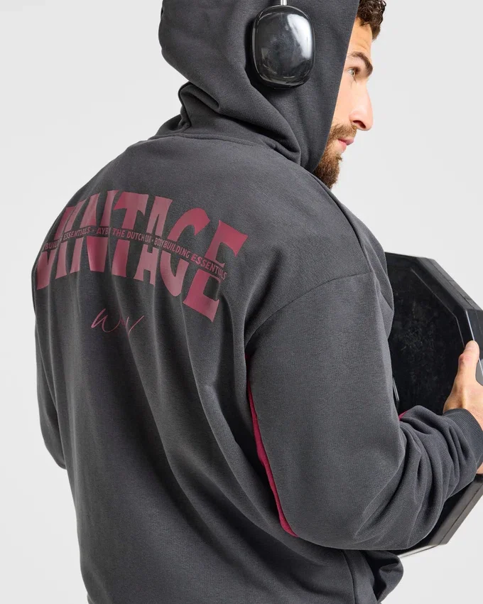 Wesley Vissers x Oversized-hoodie med dragkedja