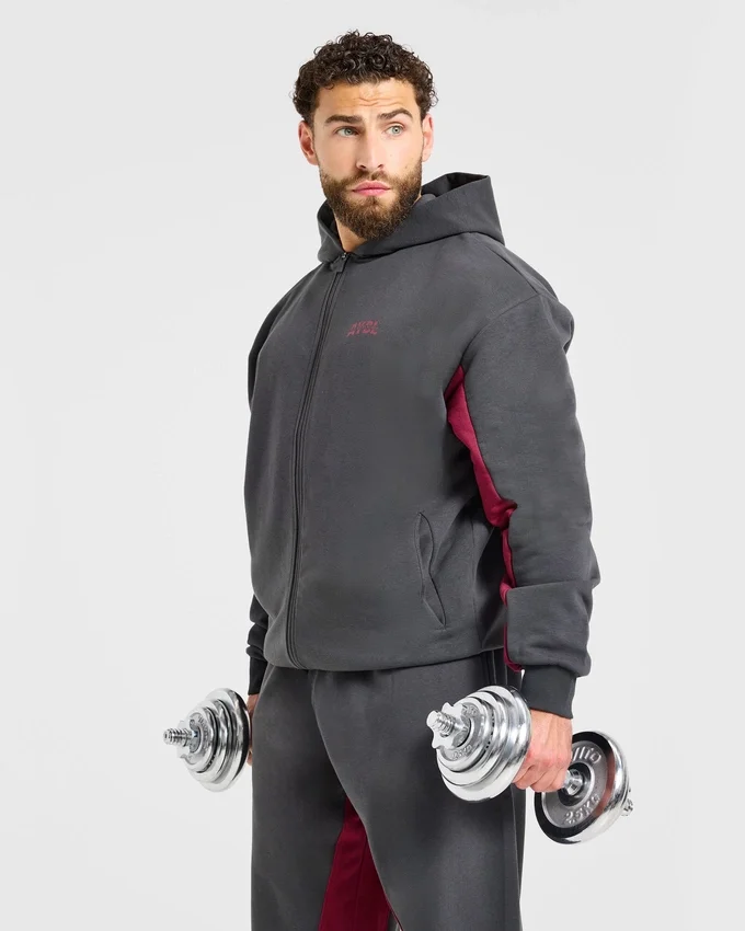 Wesley Vissers x Oversized-hoodie med dragkedja